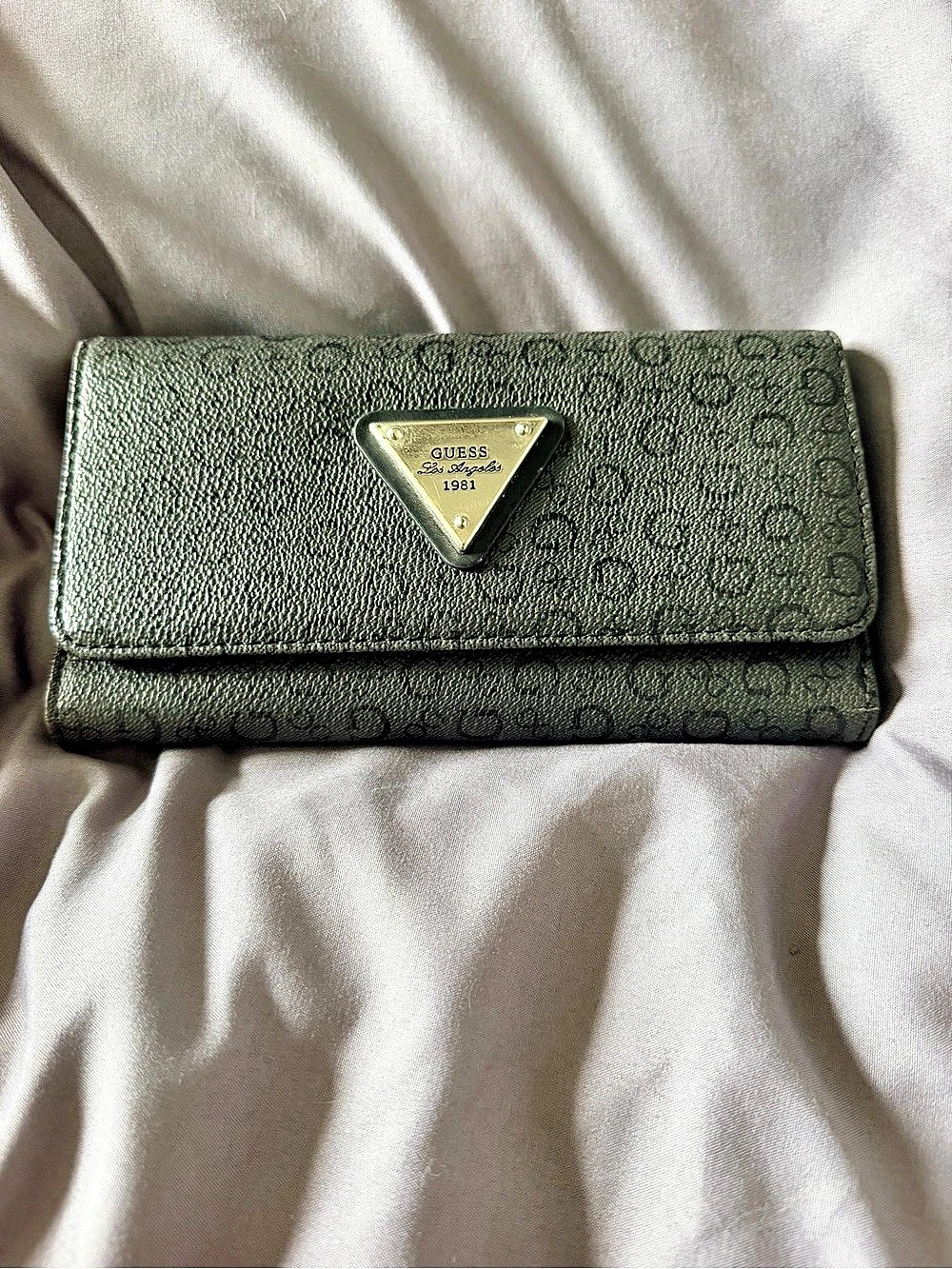 Guess Black Logo Continental Wallet